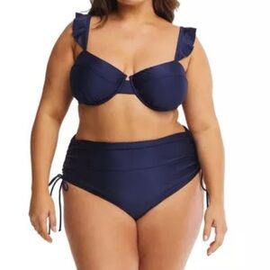 Time and Tru Ruffle Underwire Bikini Top & Bottom 3X Set
